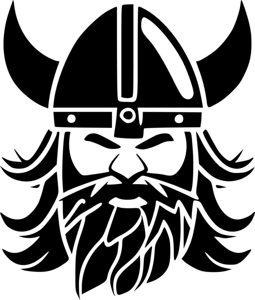 Viking, Minimalist and Simple Silhouette - Vector illustration
