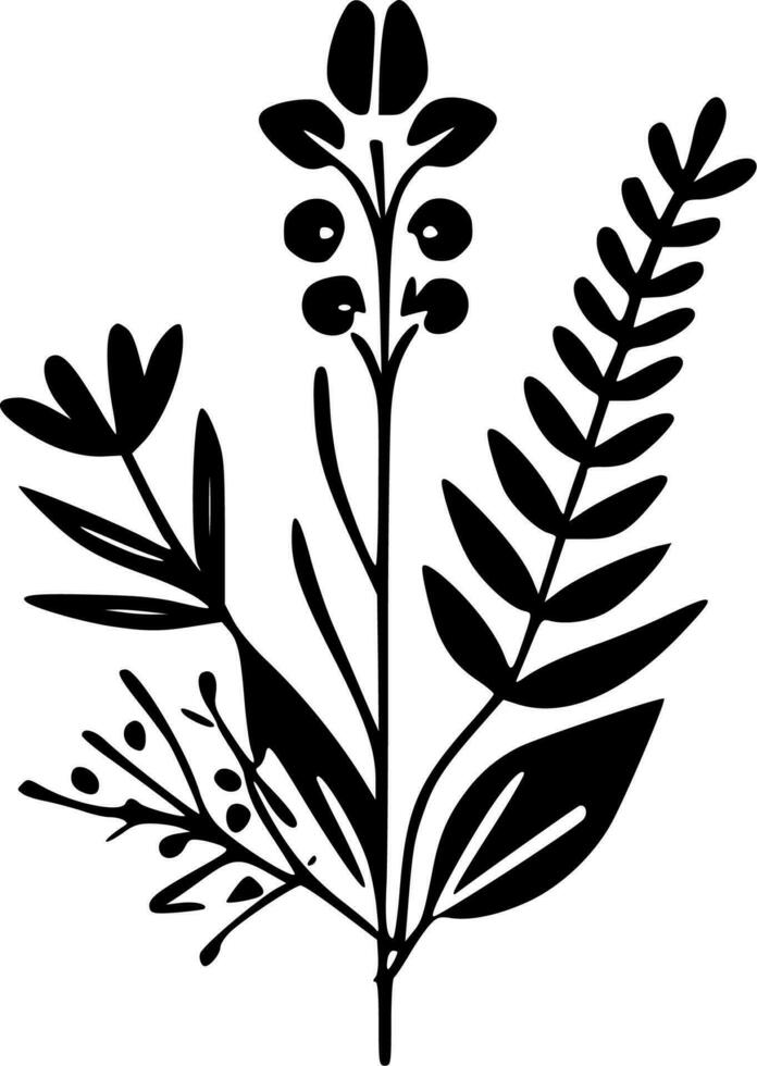 Floral, Minimalist and Simple Silhouette - Vector illustration