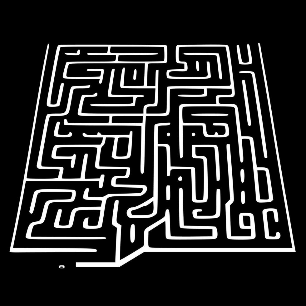 Mazes, Minimalist and Simple Silhouette - Vector illustration