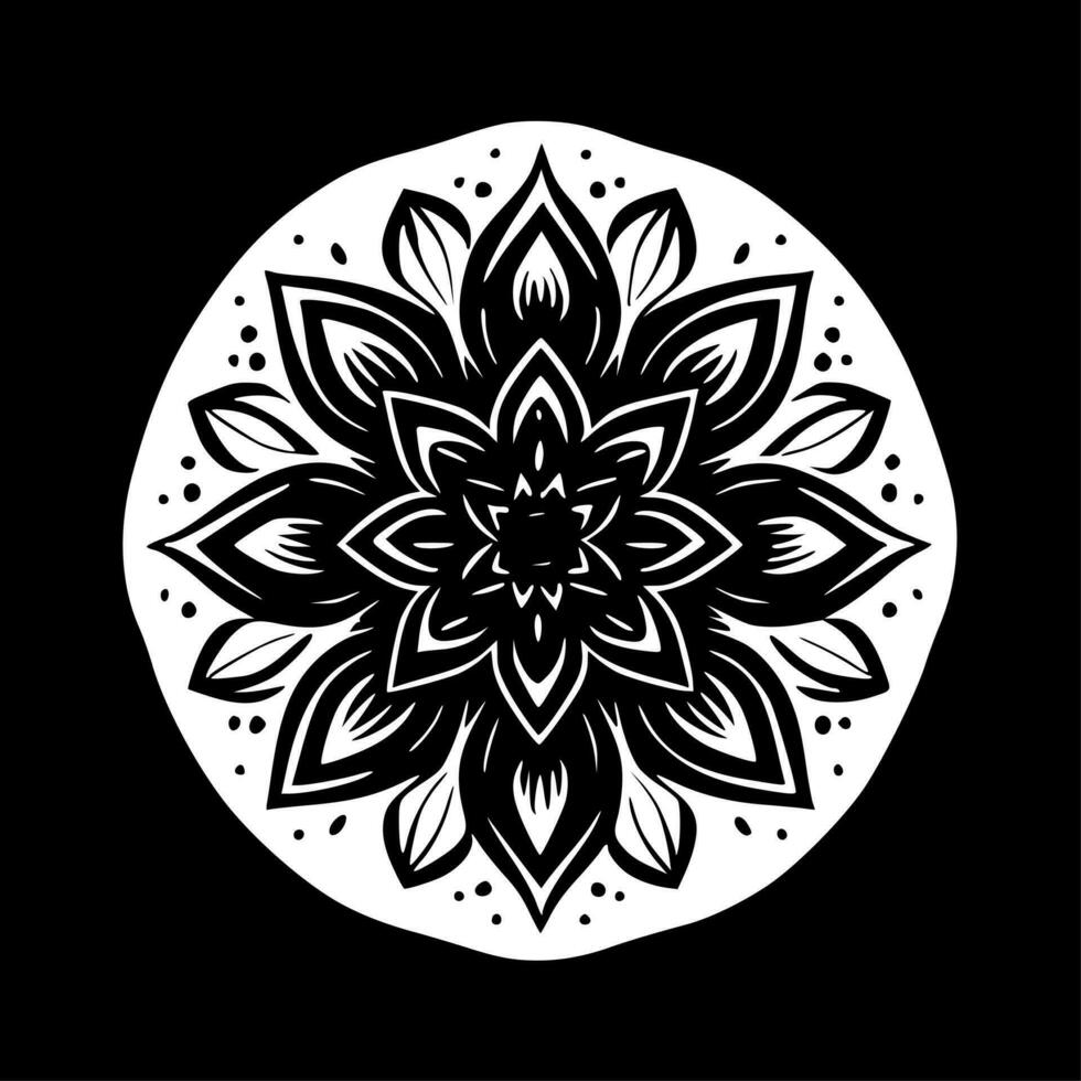 Mandala, Minimalist and Simple Silhouette - Vector illustration