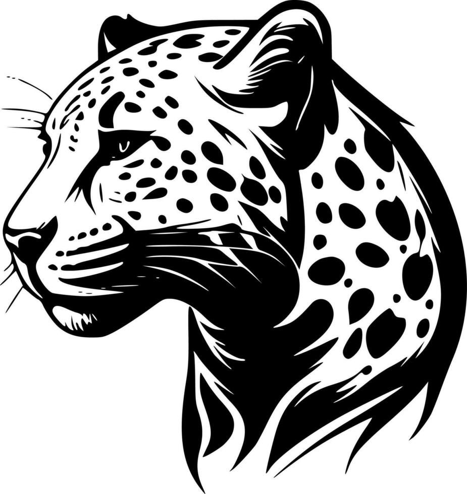 leopardo - minimalista y plano logo - vector ilustración