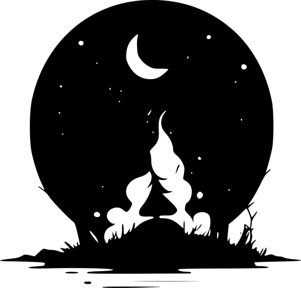 Mystical, Minimalist and Simple Silhouette - Vector illustration