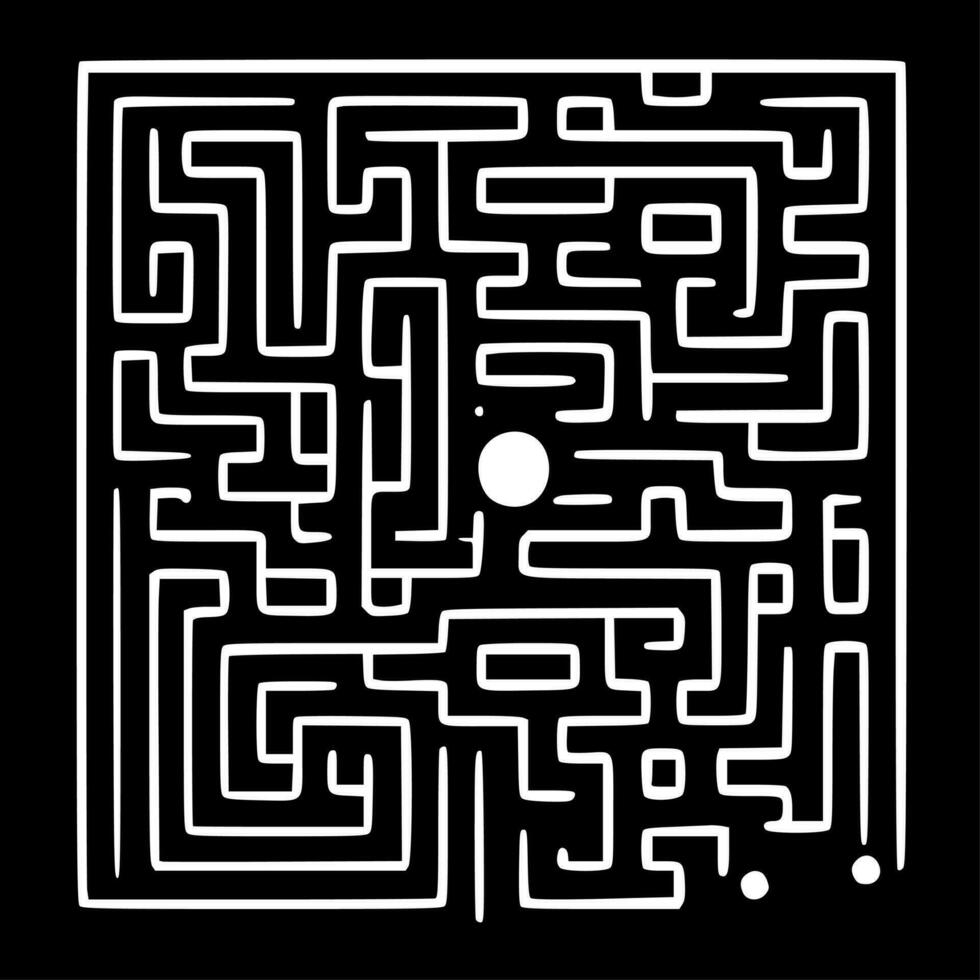 Mazes, Black and White Vector illustration