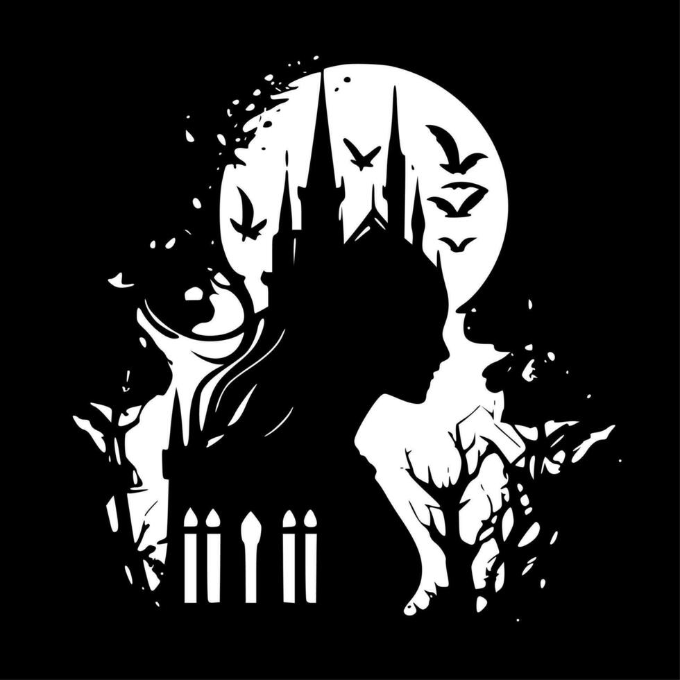 Gothic - Black and White Isolated Icon - Vector illustration
