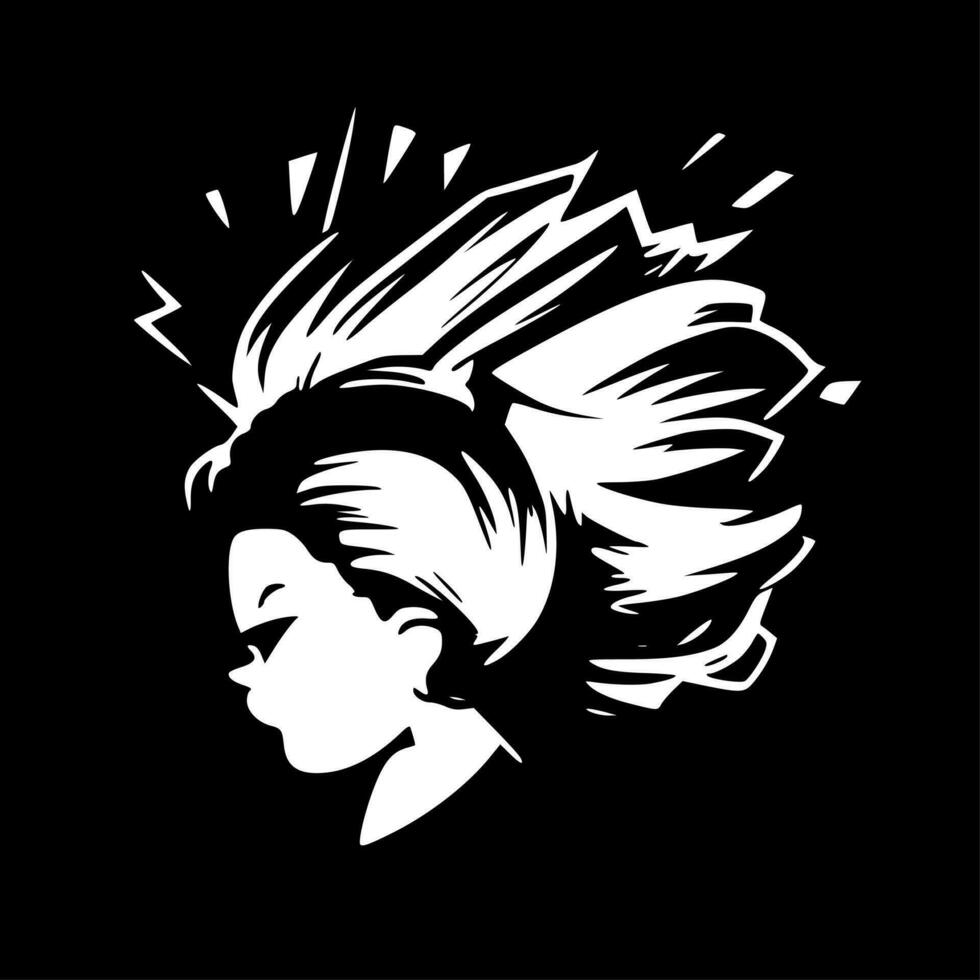 Girl Power, Minimalist and Simple Silhouette - Vector illustration