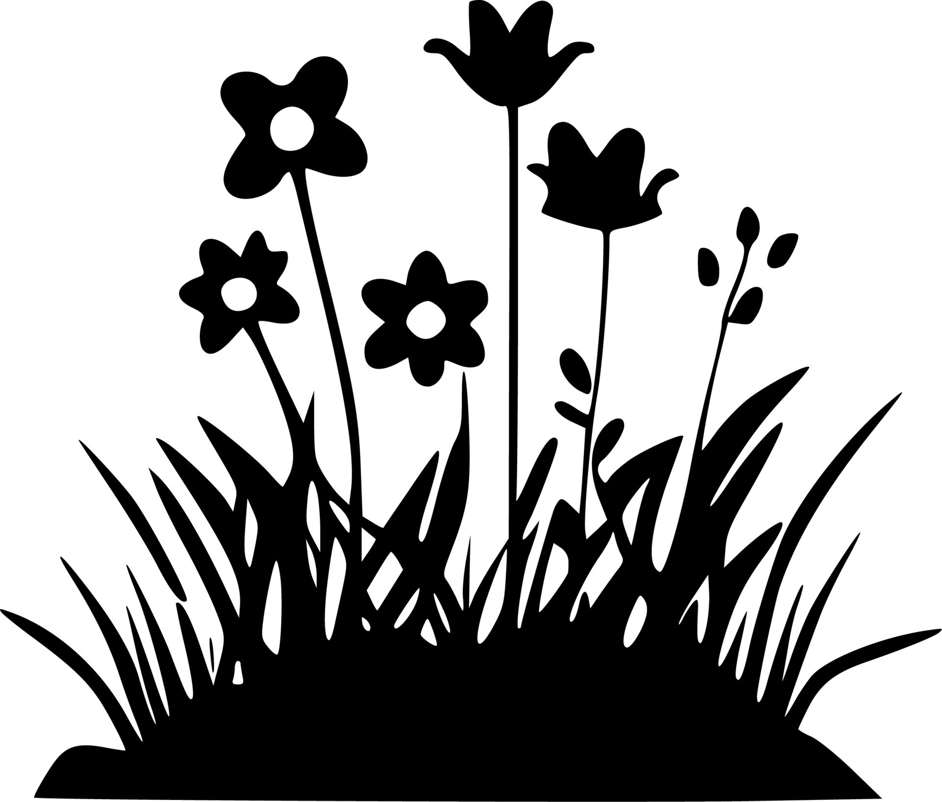 Spring, Black and White Vector illustration 23568949 Vector Art at Vecteezy