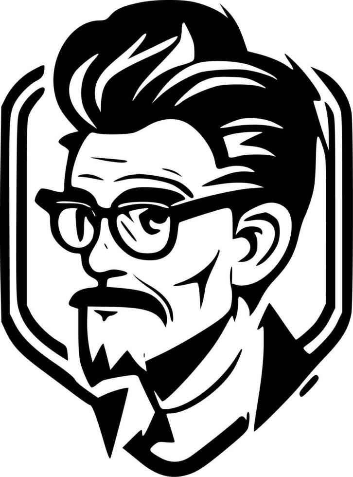 Retro, Black and White Vector illustration