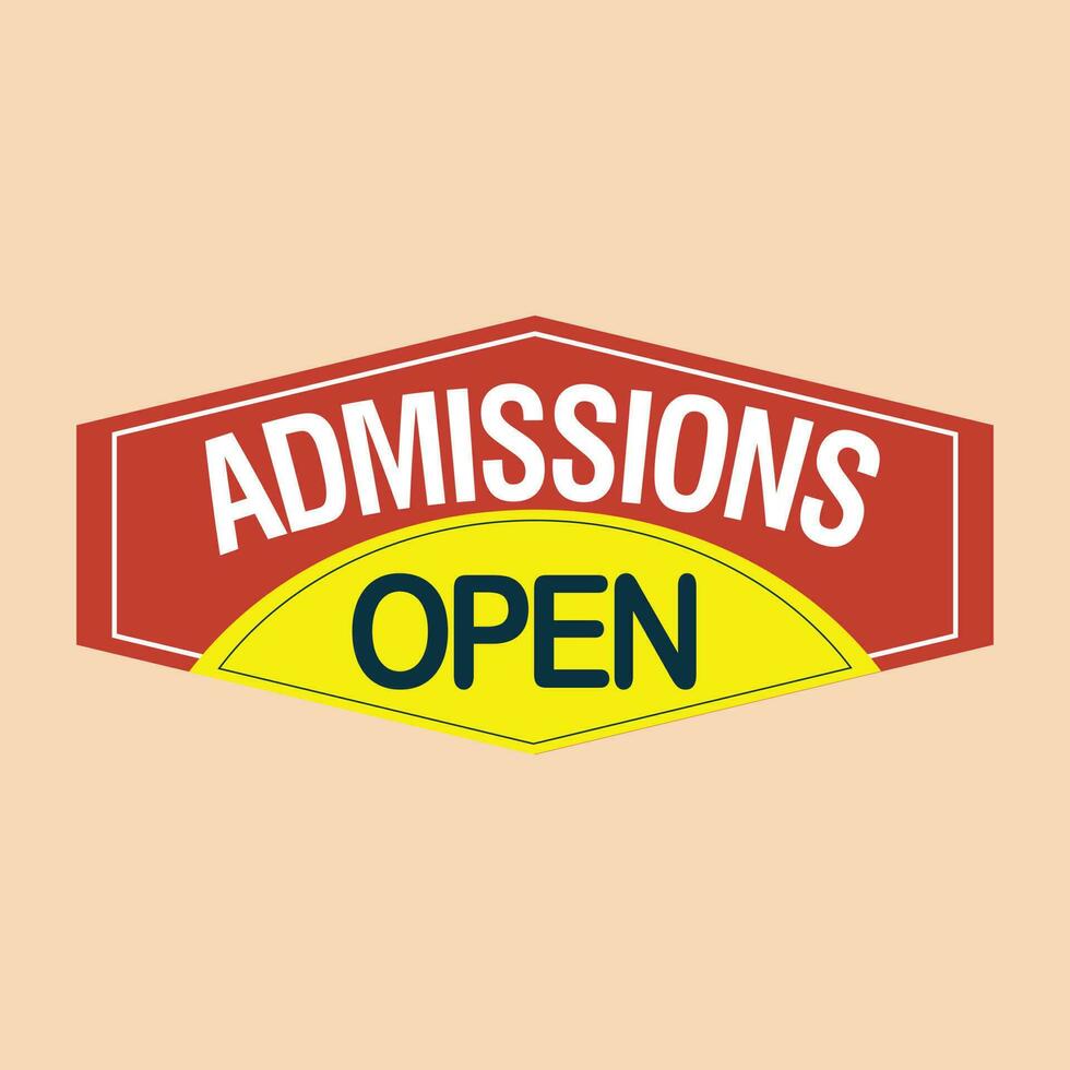 admission open text box for social media banner design vector