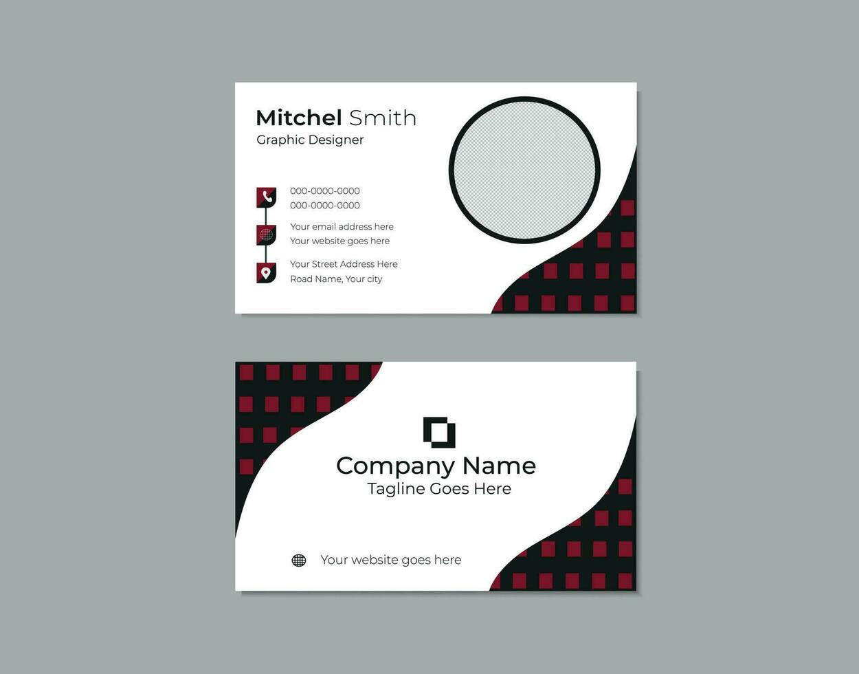 Modern Creative Black elegant Business Card vector
