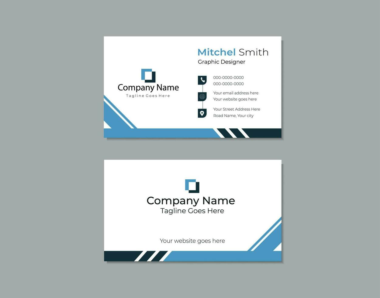 Clean Design Business Card Layout vector