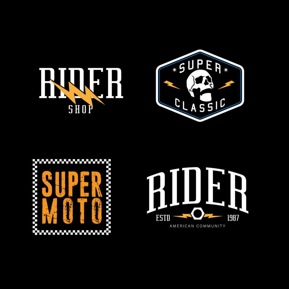 Motorcycle vintage graphic logo vector design