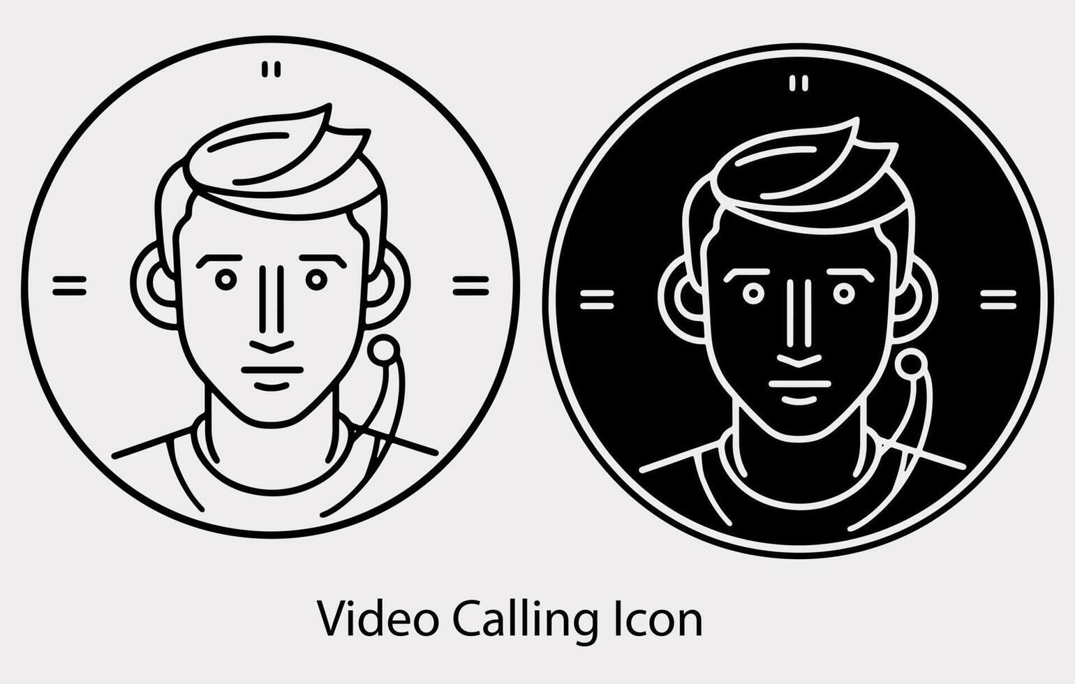 Video calling icon, outline style,Simple Set of Video Conference Related Vector Line Icons,Videocall line icon. Minimal vector illustration, simple outline icons
