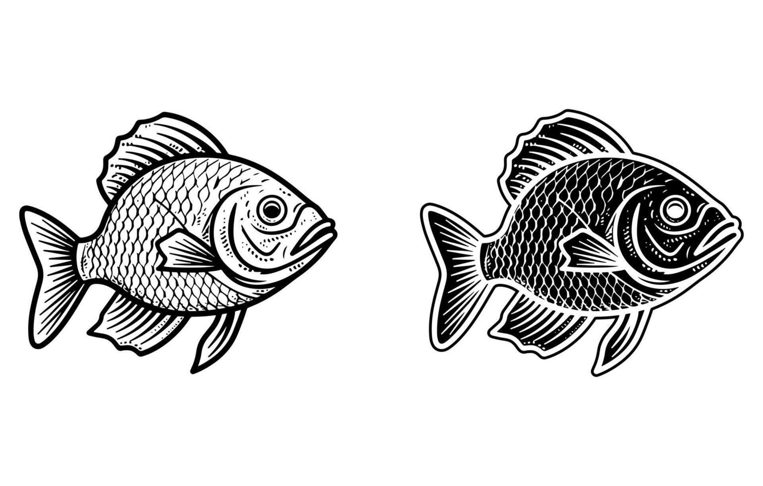 Fish Icon Outline , Fish Icon Vector , Fish Icon illustration, Fish Icon Bundle