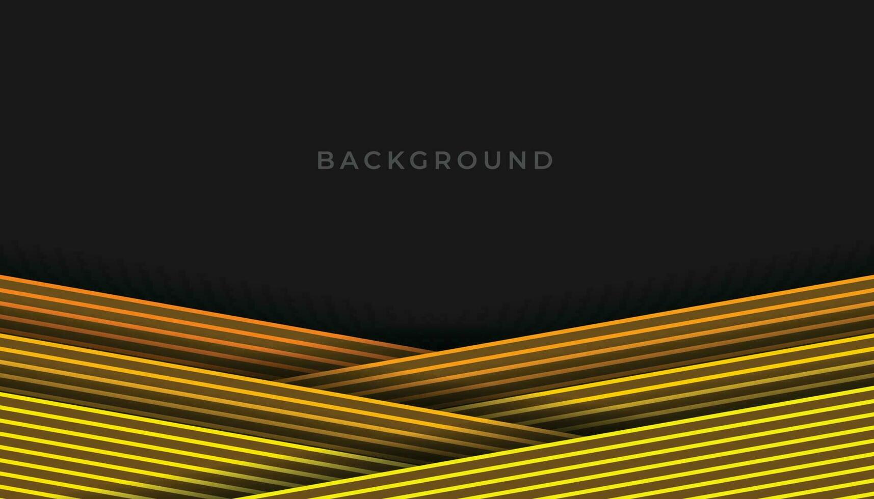 Abstract Black Background with Overlap Layers Lines Decor, Copy Space for Text. Modern Concept Design, Vector Illustration