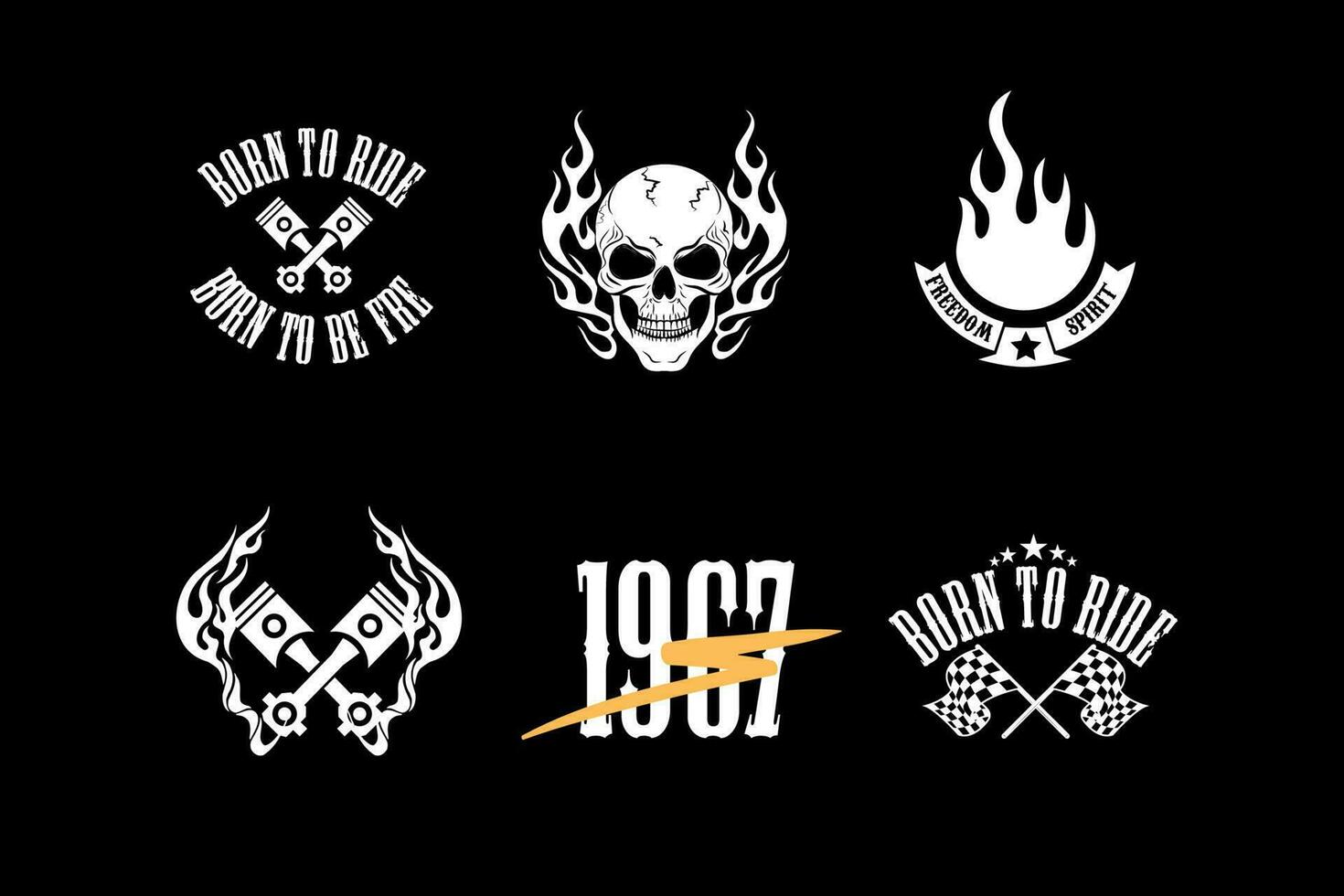 Motorcycle vintage graphic logo vector design