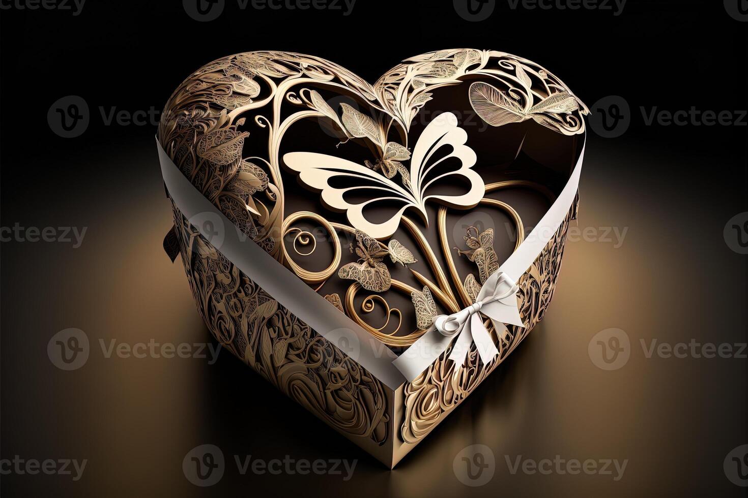Realistic decorative gift boxes 3d gifts white cardboard packaging templates side view heart shape presents Perfectly wrapped valentines giftbox luxury cardboard photo