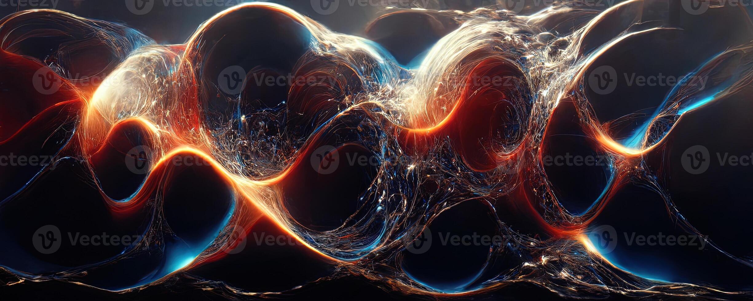 Illusion or dream, innovation or exploration, technology or sci fi. Physics quantum fluctuations 8k octane rendered ultra realistic. Digital art banner for game or movie. photo