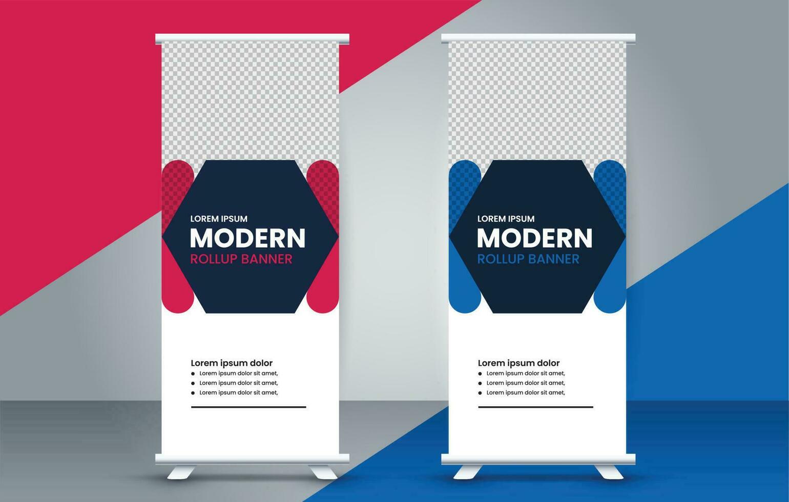 Modern roll up standee design template. flyer. pull up. presentation. brochure. poster. advertisement vector