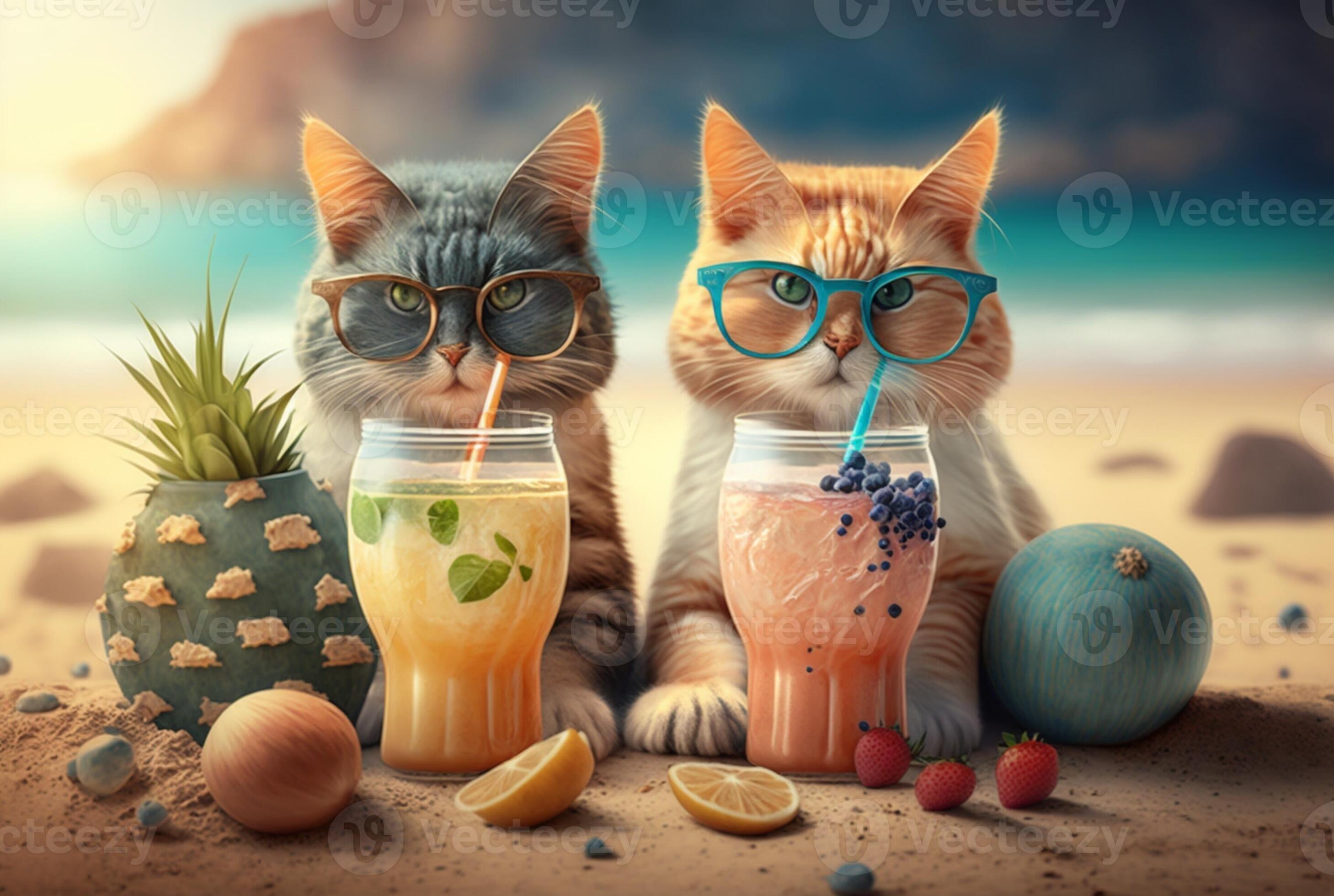 cats wearing glasses