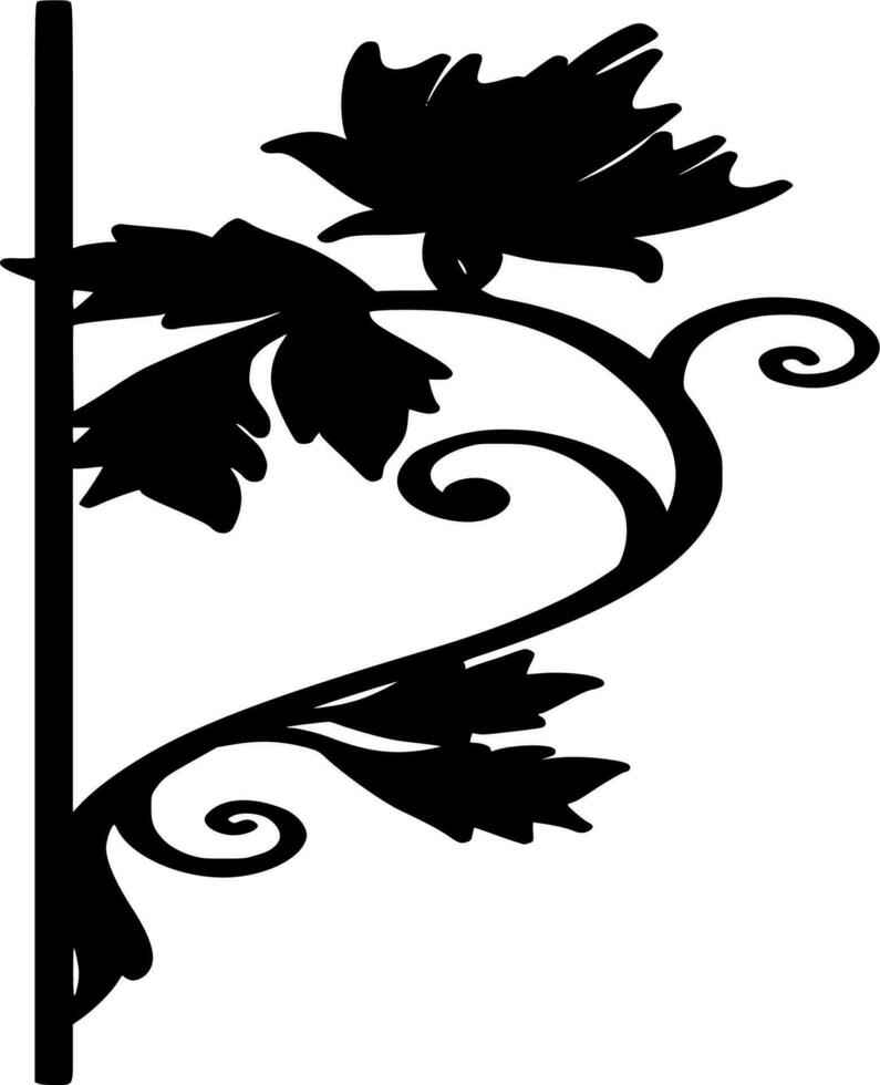 vector silueta de floral ornamento en blanco antecedentes