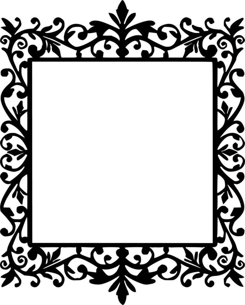 Vector silhouette of photo frame on white background