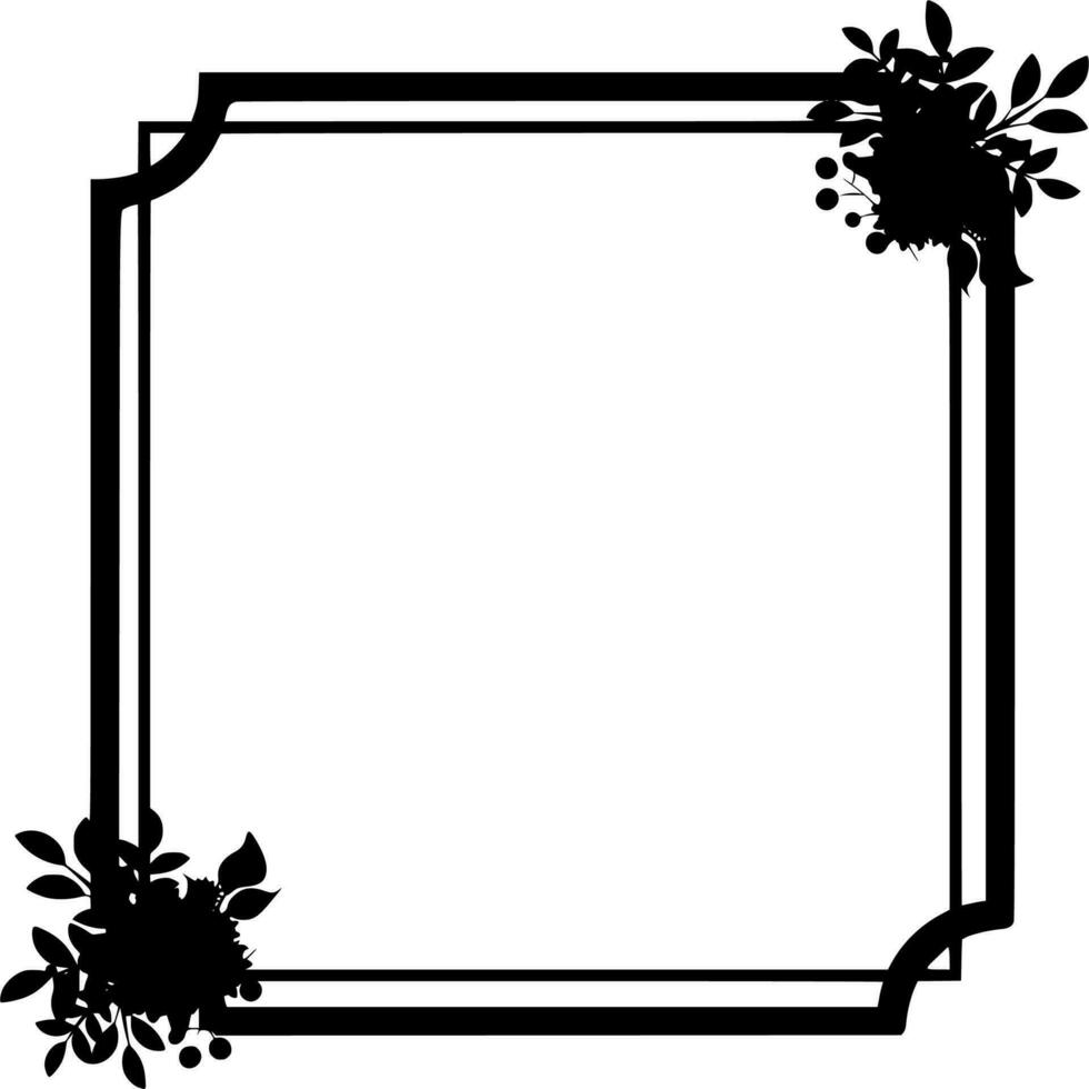 Vector silhouette of photo frame on white background