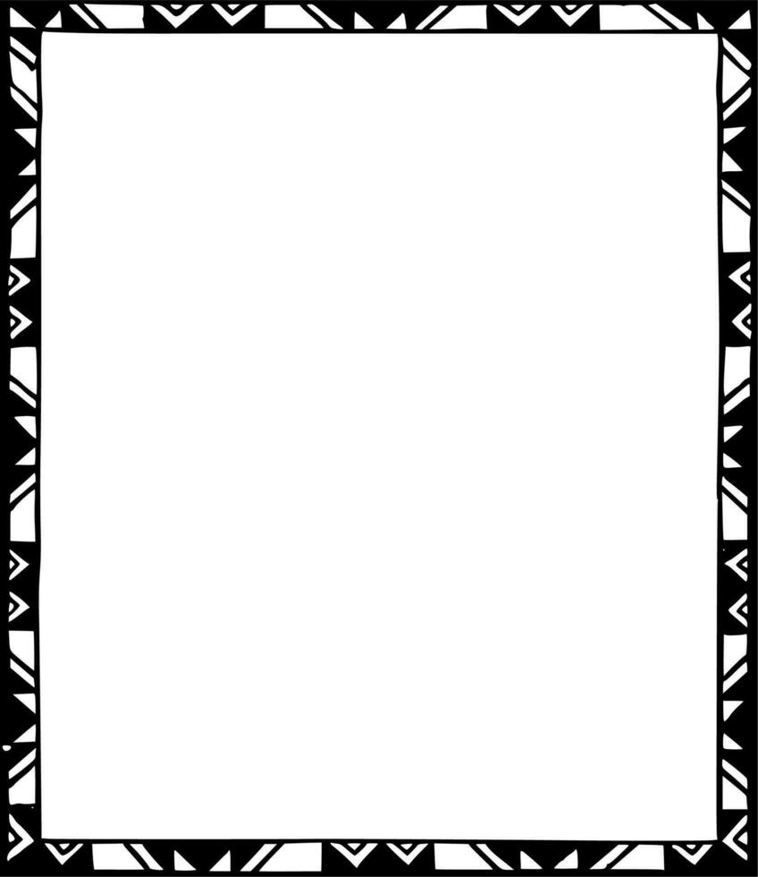 Vector silhouette of frame on white background