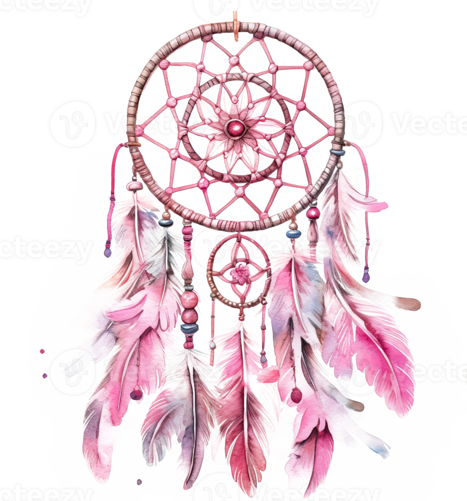 Watercolor dream catcher. Illustration png