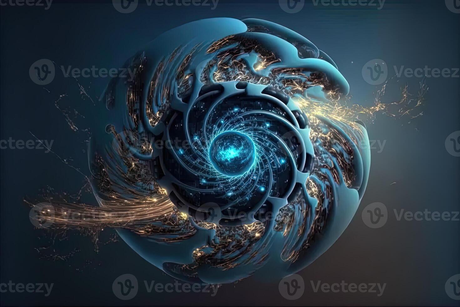 Illusion or dream, innovation or exploration, technology or sci fi. Physics quantum fluctuations 8k octane rendered ultra realistic. Digital art banner for game or movie photo