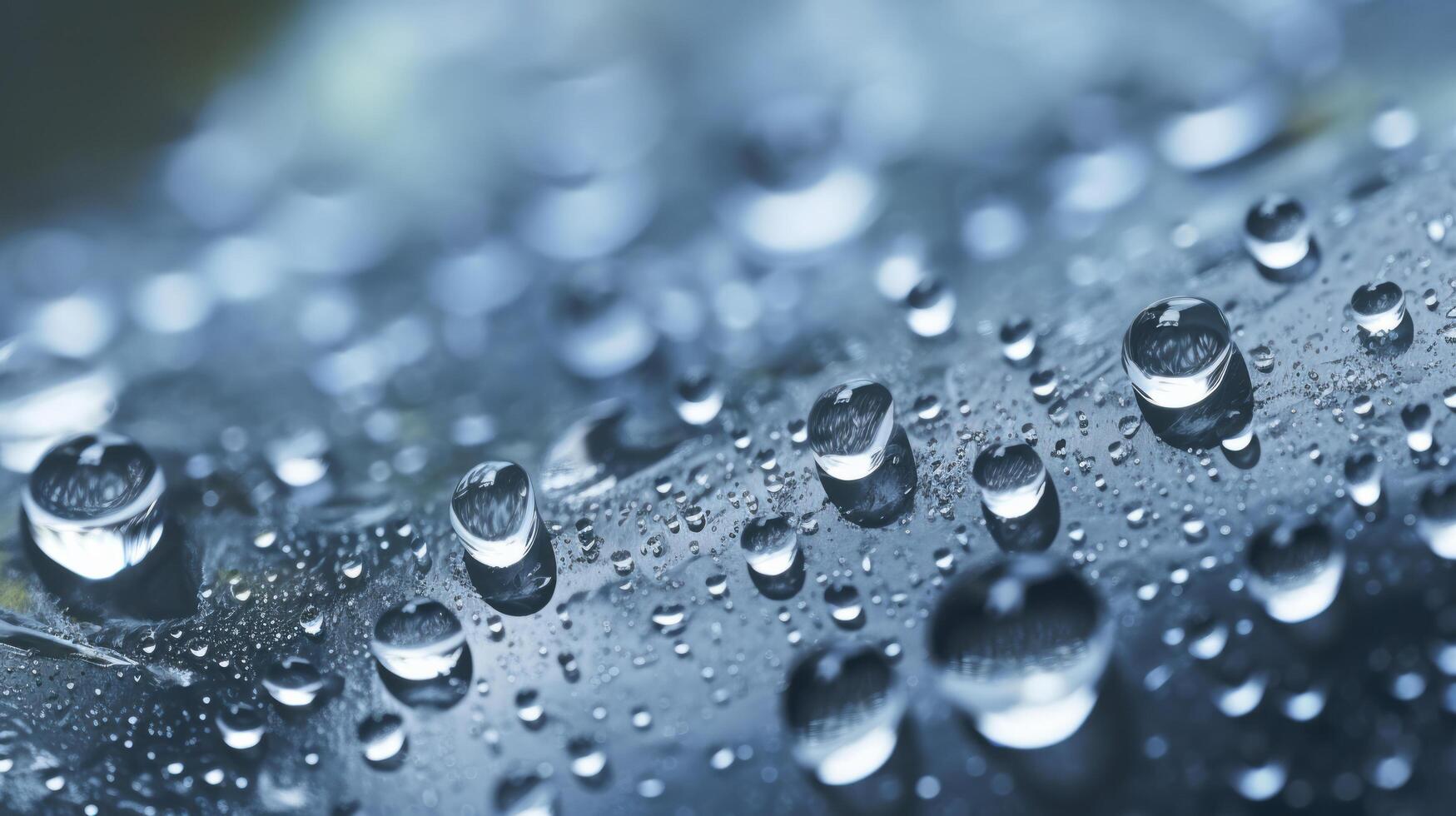 Macro wet glass with water drops. Illustration photo