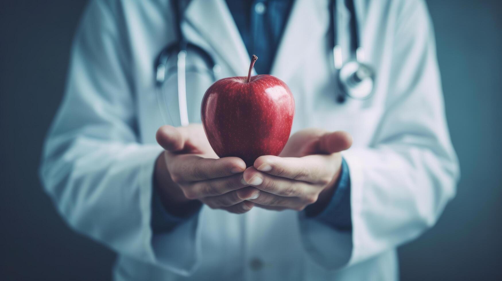 Medical background with doctor and heart. Illustration photo