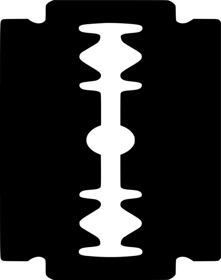 Vector silhouette of razor on white background