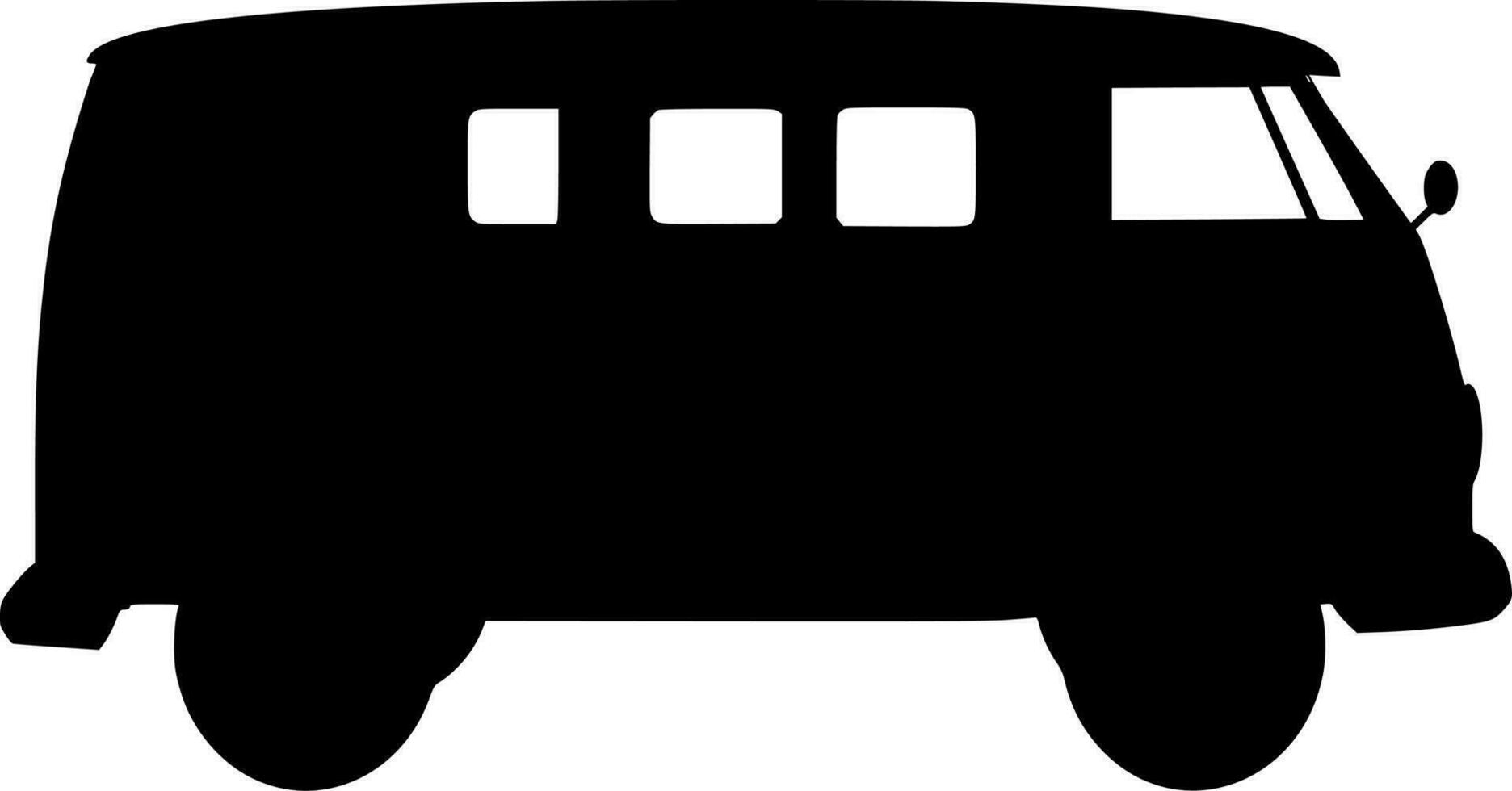 Vector silhouette of car on white background