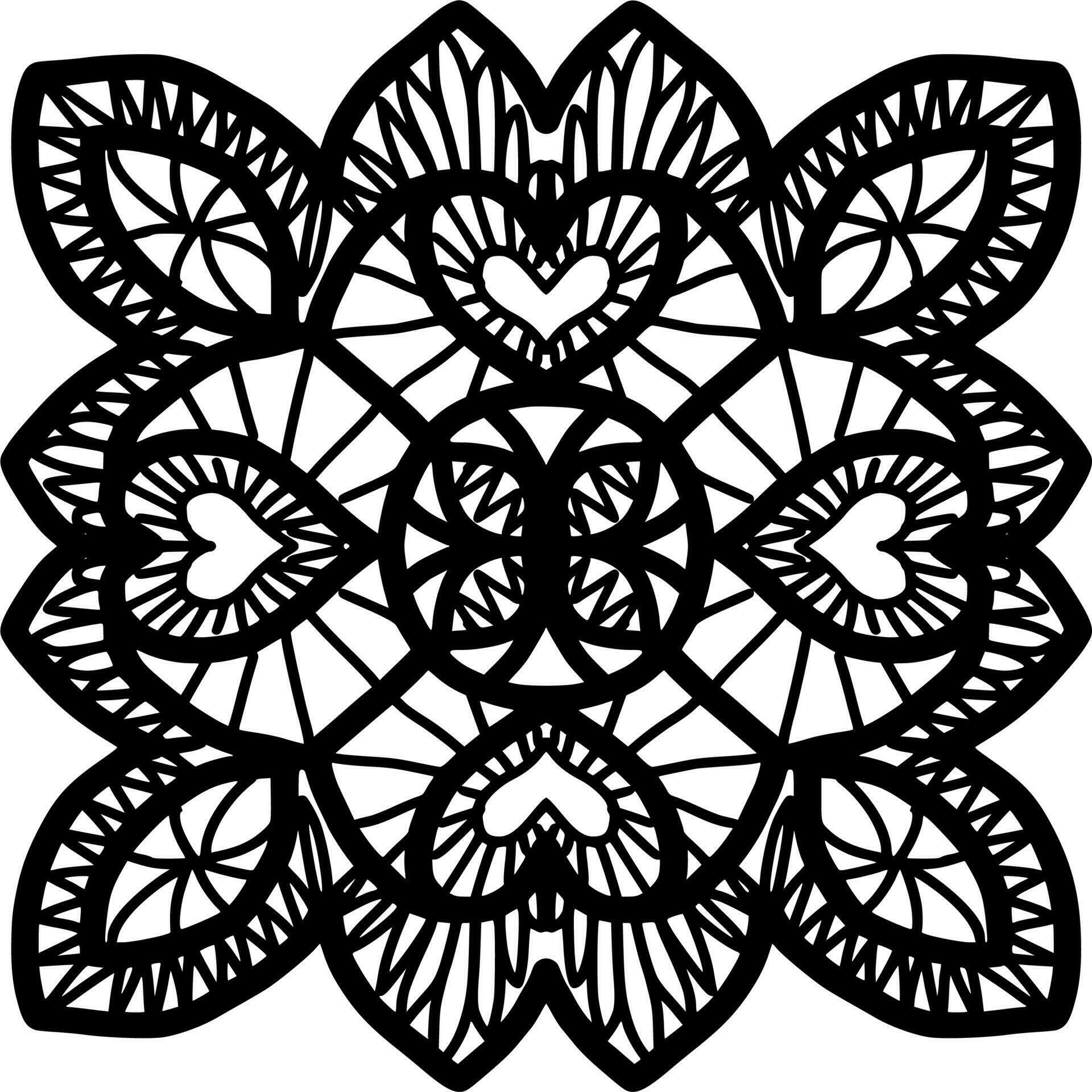 Vector silhouette of ornament on white background 23570200 Vector Art