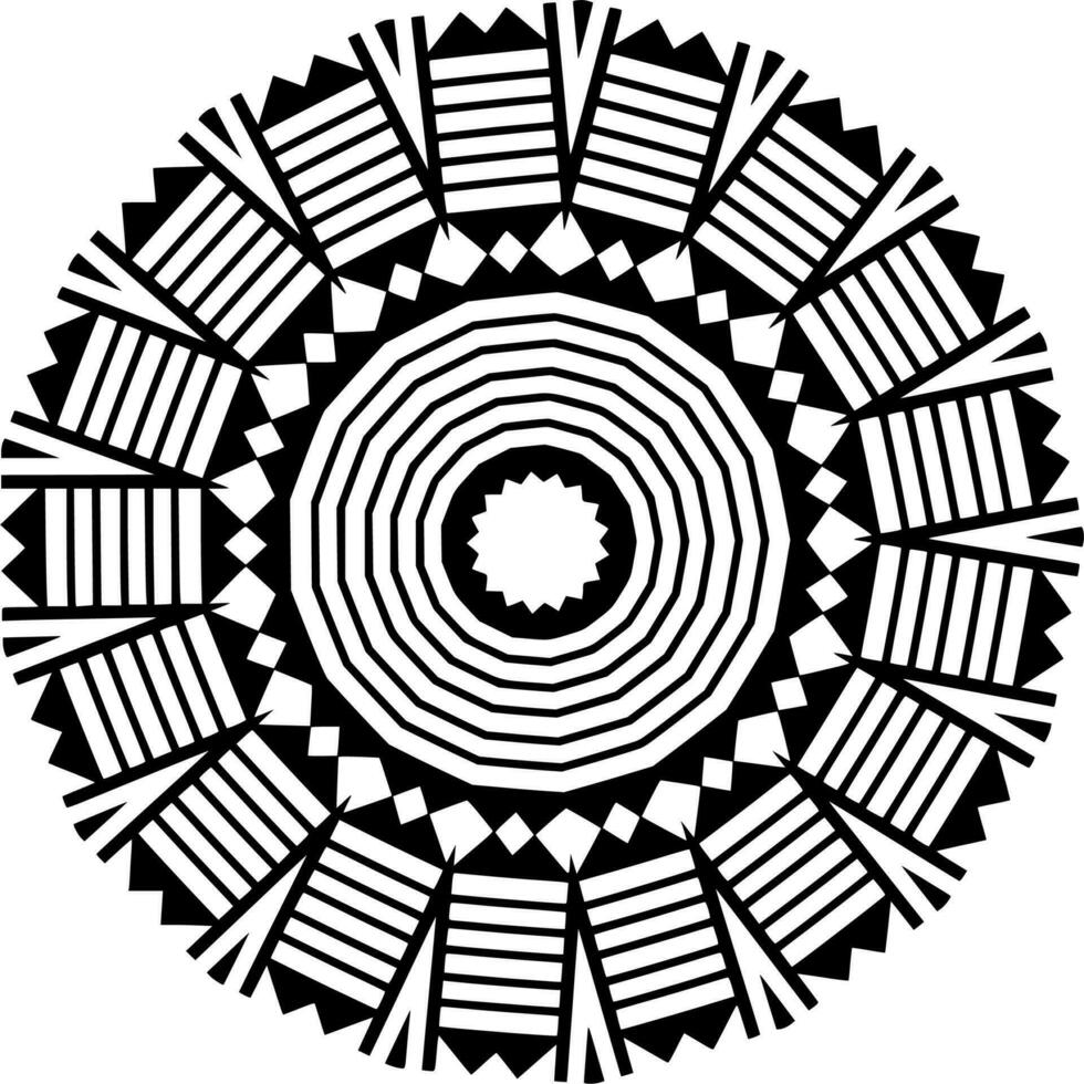 Vector silhouette of ornament on white background