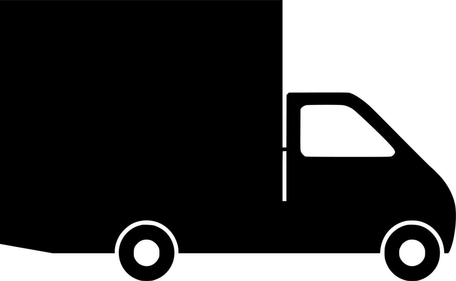 Vector silhouette of car on white background