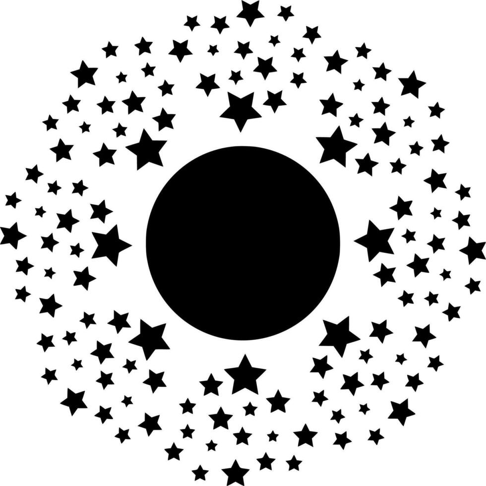 Vector silhouette of ornament on white background