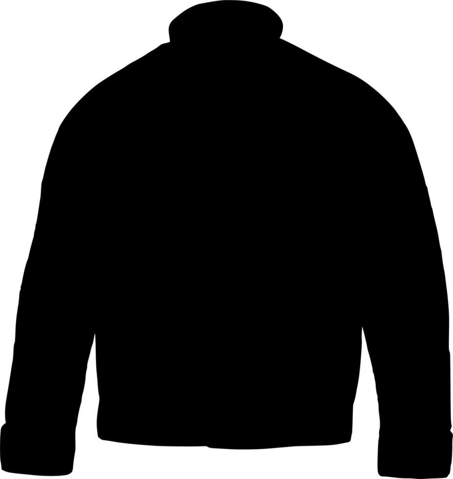 Vector silhouette of sweaters on white background