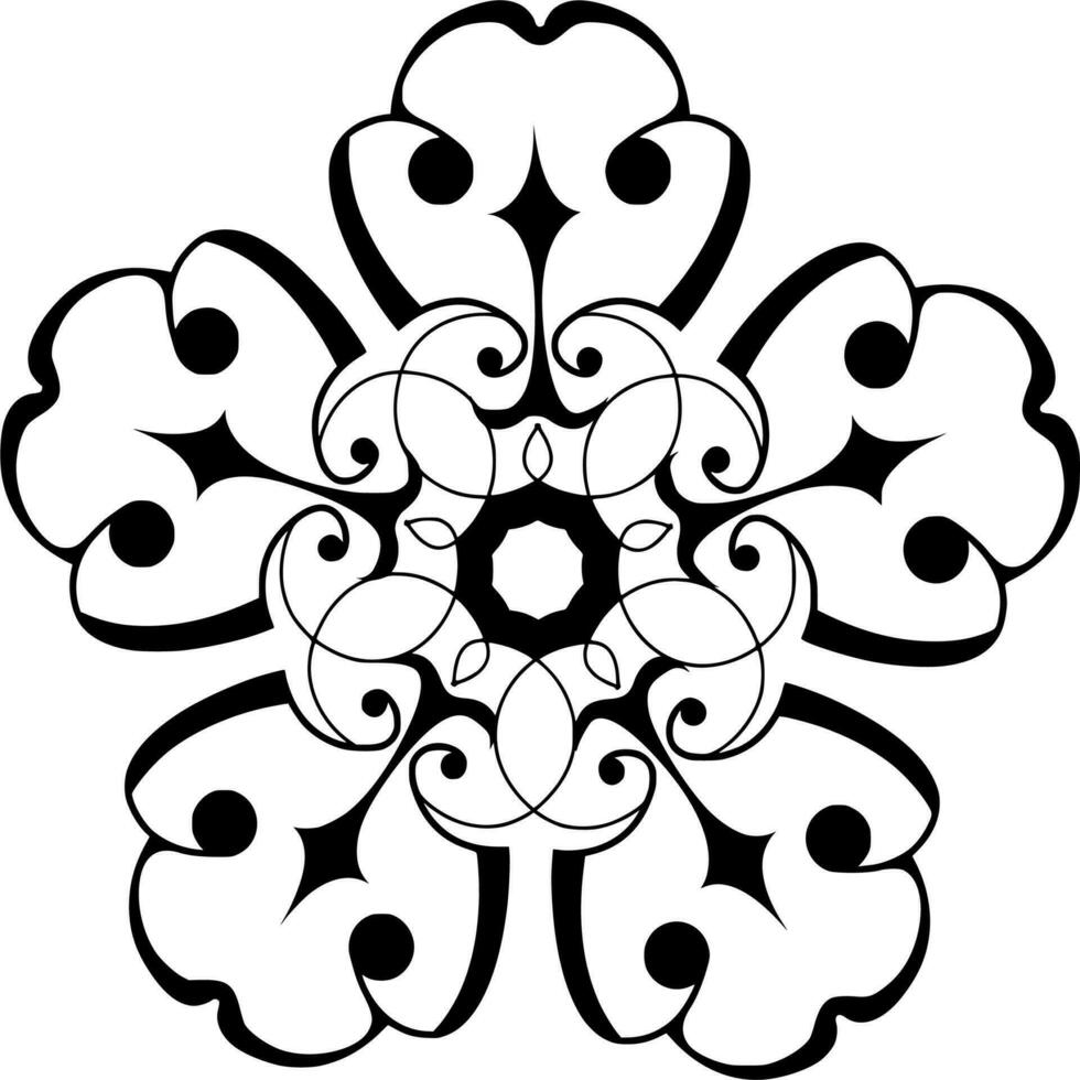 vector silueta de floral ornamento en blanco antecedentes