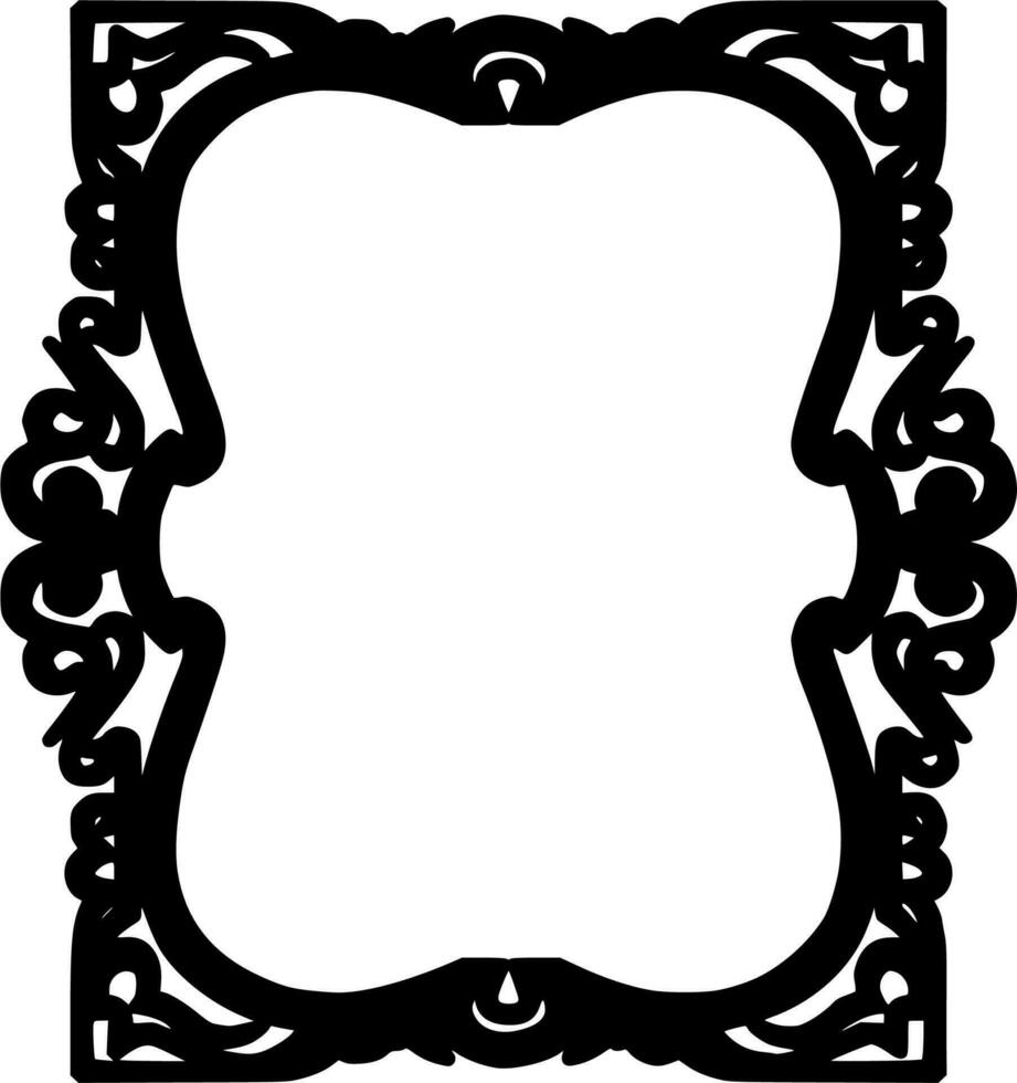 Vector silhouette of photo frame on white background