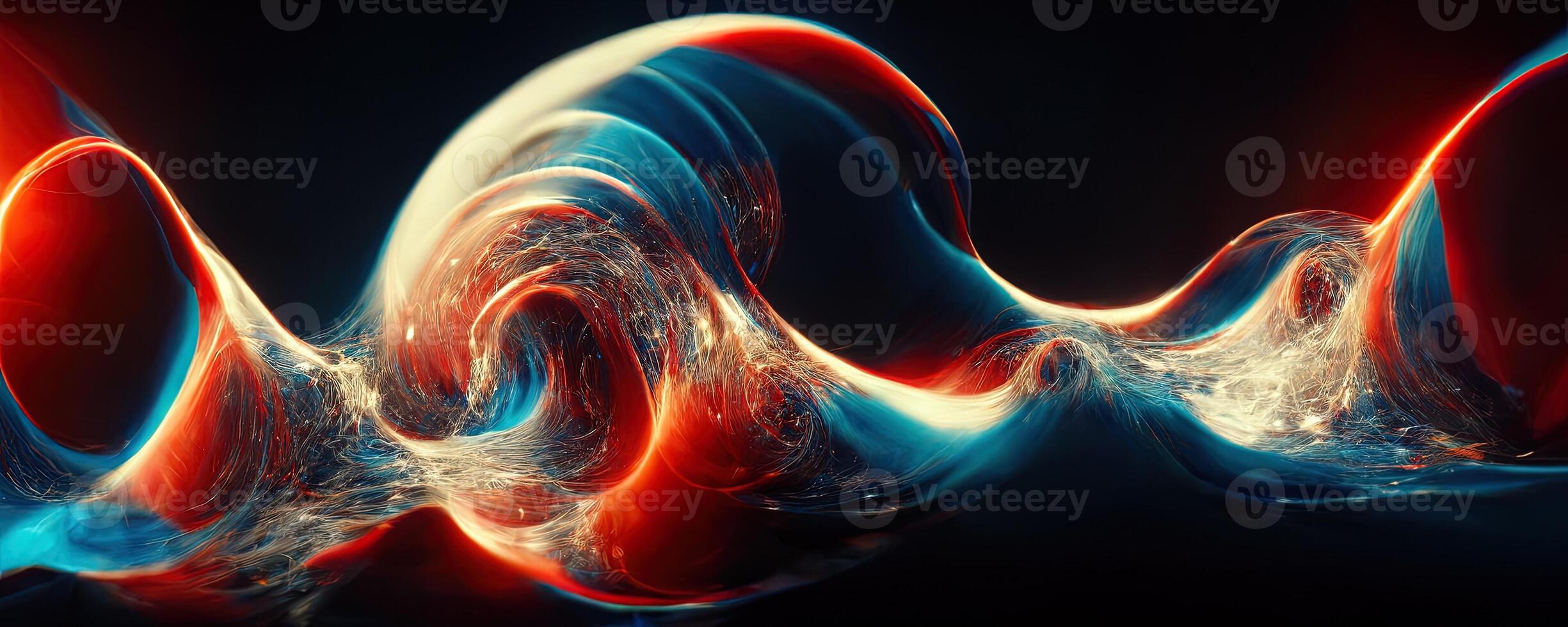 Illusion or dream, innovation or exploration, technology or sci fi. Physics quantum fluctuations 8k octane rendered ultra realistic. Digital art banner for game or movie. photo