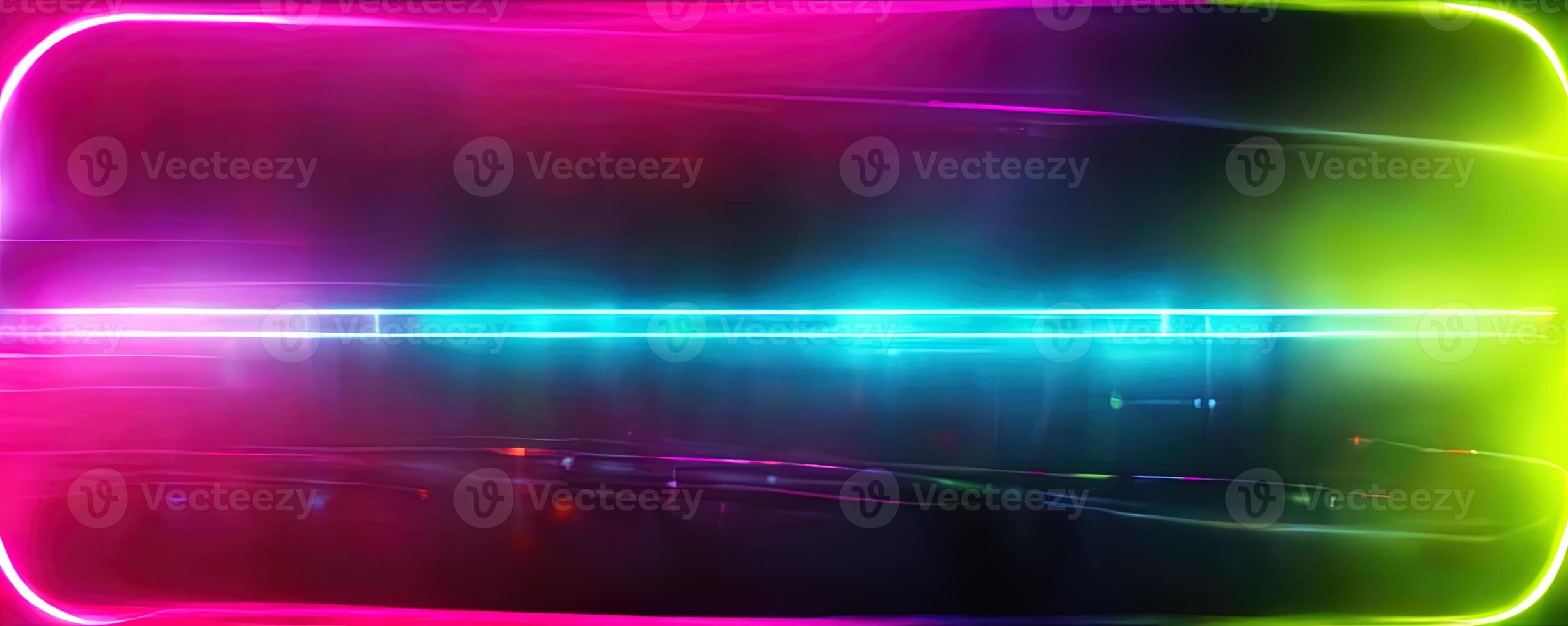 illustration of gaming background abstract, cyberpunk style of gamer wallpaper, neon glow light of sci-fi. Glowing iridescent neon lights for both light and dark backgrounds. photo