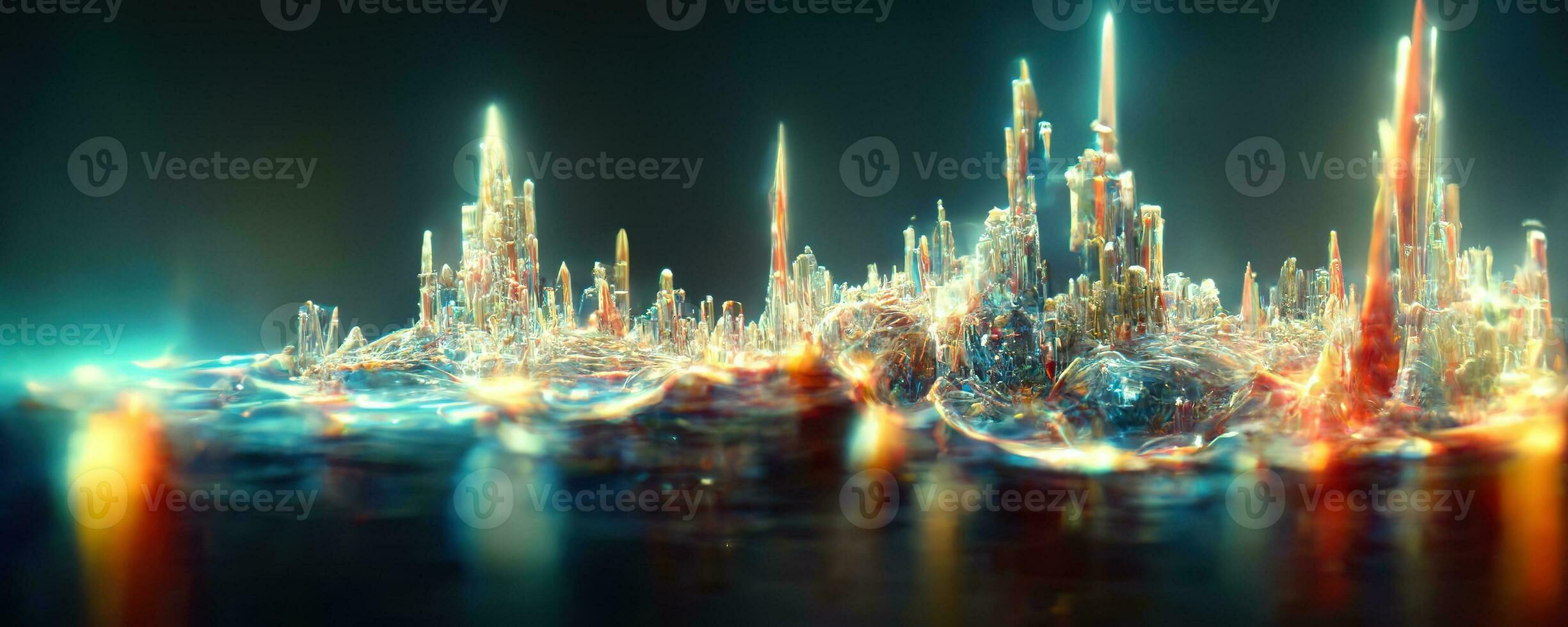 Illusion or dream, innovation or exploration, technology or sci fi. Physics quantum fluctuations 8k octane rendered ultra realistic. photo