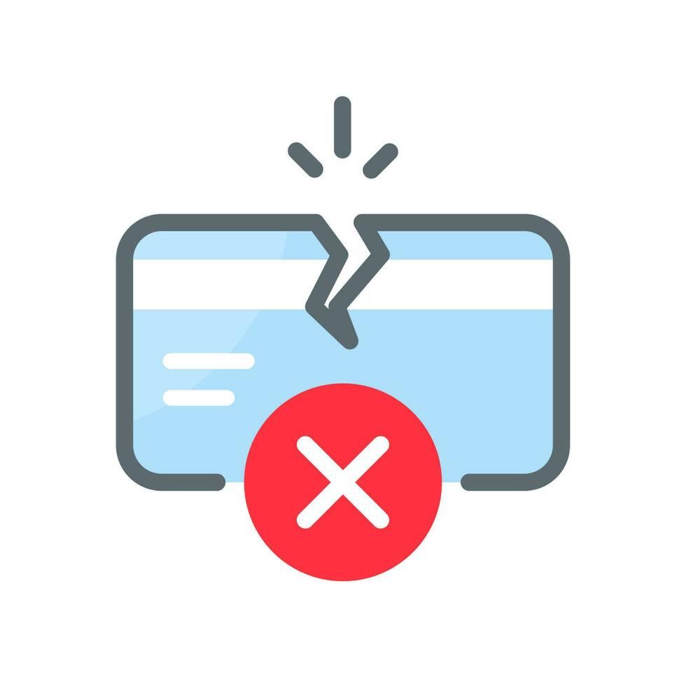 method not allowed, cannot add card, payment failed concept illustration flat design vector eps10. modern graphic element for empty state ui, infographic, icon