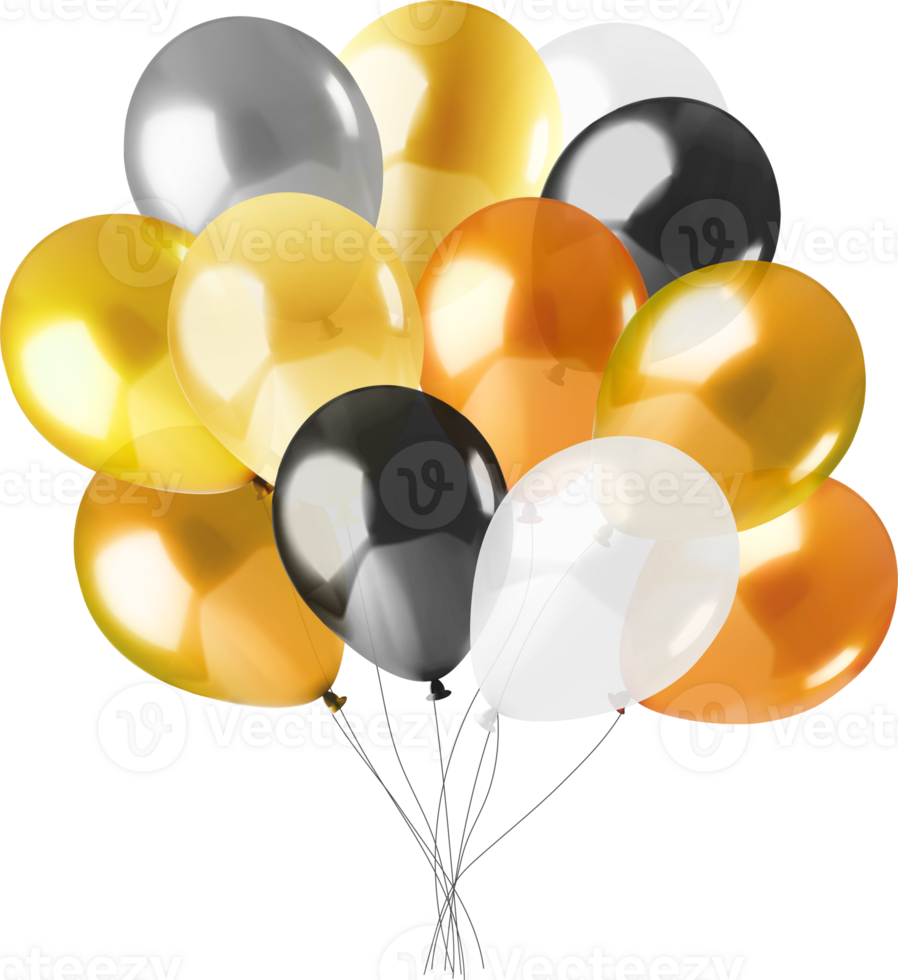 Colorful balloons background. Vector Illustration png