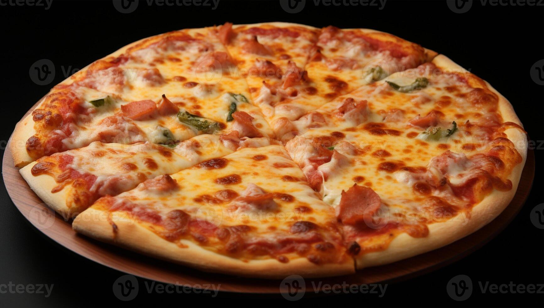 A pizza with pepperoni on it, photo
