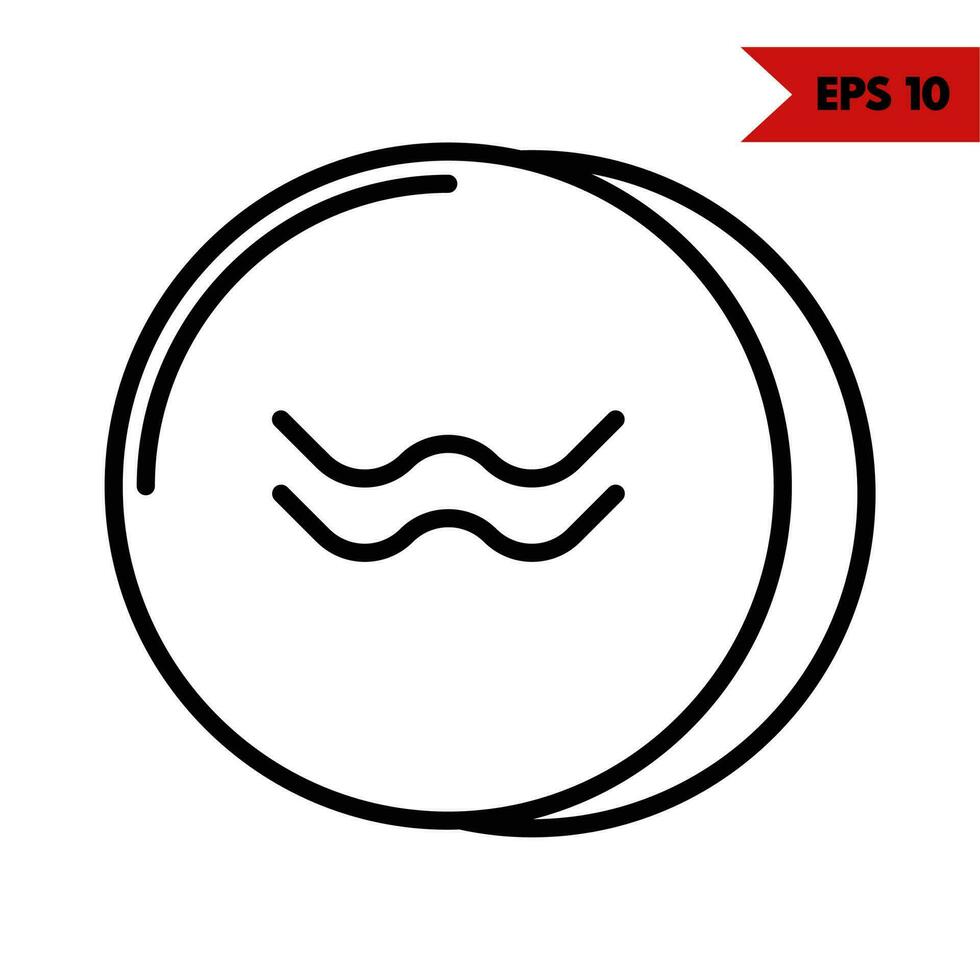 coin object analystismathematics  line icon vector