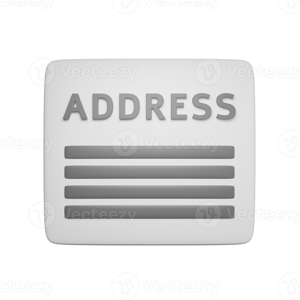 Sheet of paper for Address png