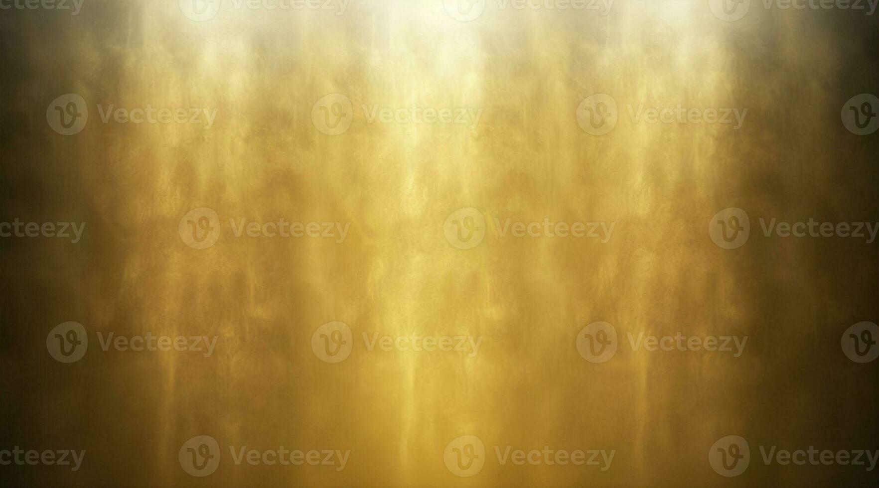 ligero brillante abajo en oro frustrar metal pared, resumen antecedentes ai generado foto