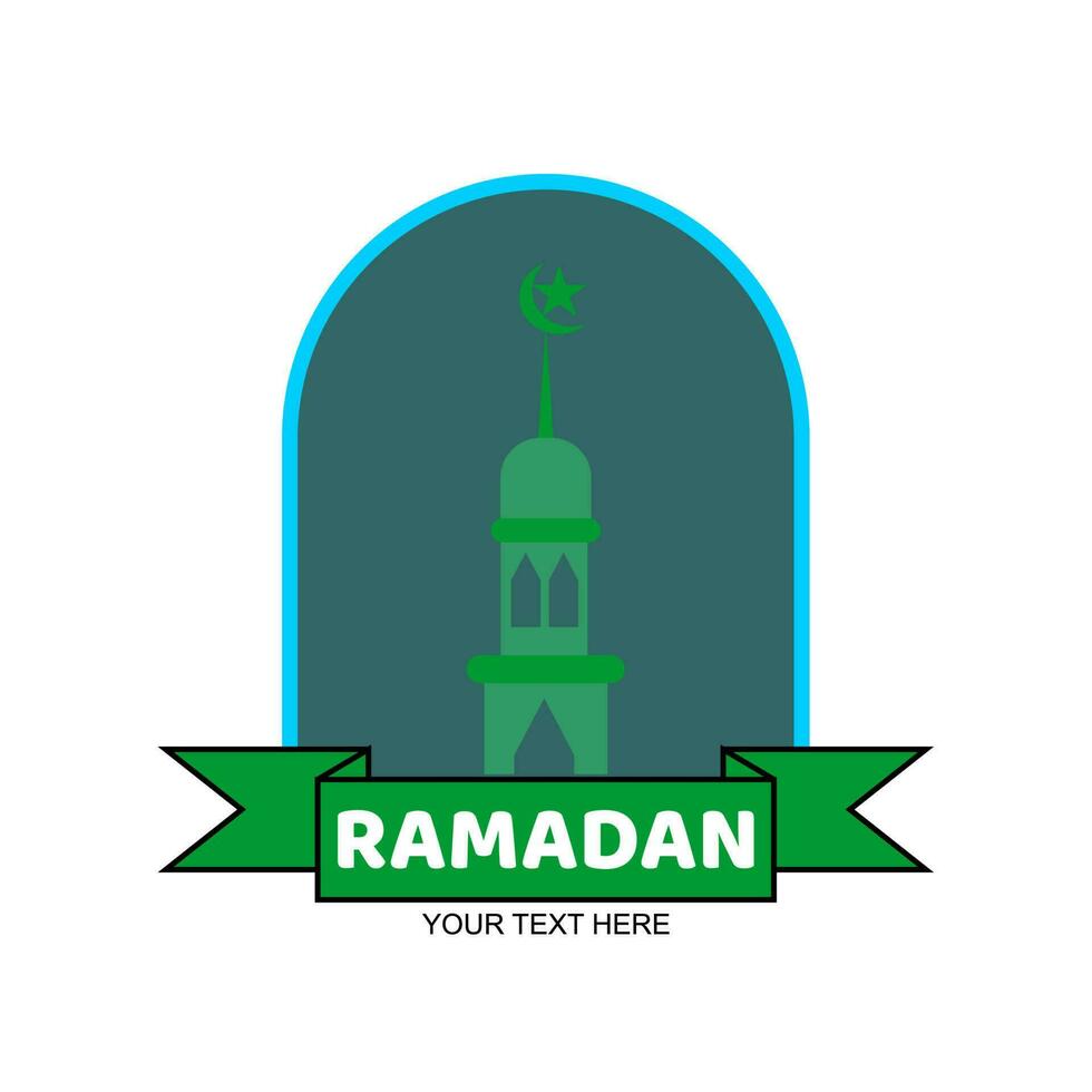 Ramadan icon,Ramadan icon with Mosque minaret, vector illustration